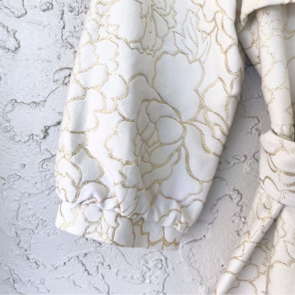 Vivienne Tam Trench Coat Ivory with Gold Embroidery, SzXXS - Picture 4 of 9